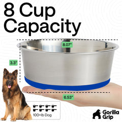 GORILLA GRIP dog bowls dishwasher safe for easy cleaning