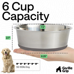GORILLA GRIP set of two bowls for food and water.