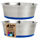 GORILLA GRIP dog bowls in stainless steel 304 for durable meals