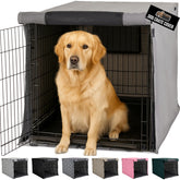 Gorilla Grip dog crate cover front view showing privacy and calm during crate time