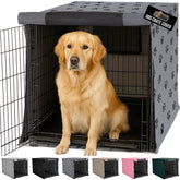 GORILLA GRIP crate cover creates a dark den space for anxious dogs and privacy