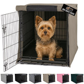 Gorilla Grip dog crate cover with front mesh window for calm visibility