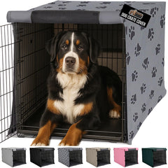 Gorilla Grip dog crate cover front mesh window for visibility and privacy
