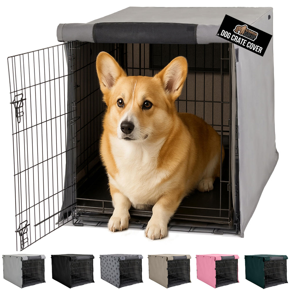 GORILLA GRIP crate cover front view offers privacy and calm crate time.