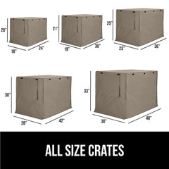 GORILLA GRIP crate cover left side view with roll-up flaps for versatility.