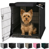 GORILLA GRIP dog crate cover with open sides for flexible crate access and monitoring