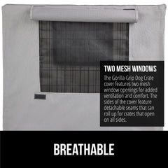 GORILLA GRIP crate cover open sides demonstrates versatile crate configurations.
