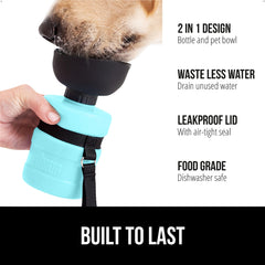 Gorilla Grip bottle showing the flip-up bowl during a quick drink.