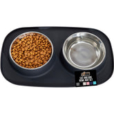 GORILLA GRIP feeding mat with 1 cup bowl keeps meals tidy and contained