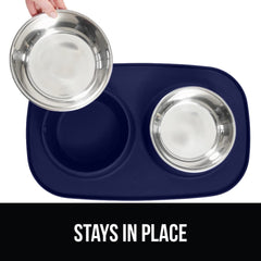 GORILLA GRIP raised-edge design contains spills during meals.