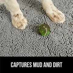 GORILLA GRIP SoakSTOPPER dirt and debris being trapped by mat design