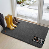 GORILLA GRIP SoakSTOPPER door mat with absorbent top layer for moisture pickup.