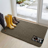 GORILLA GRIP SoakSTOPPER front view showing absorbent door mat catching mud and moisture.