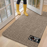 GORILLA GRIP SoakSTOPPER mat with absorbent top layer traps moisture at the door.