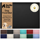 Gorilla Grip waterproof feeding mat protects floors from spills.