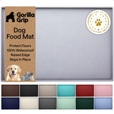 Gorilla Grip waterproof pet mat under bowls prevents spills and messes
