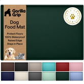 GORILLA GRIP waterproof raised-edge mat protects floors during mealtime