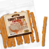 Gootoe Turkey Tendon Twist S front view, a long-lasting chew for small breeds.