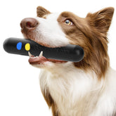 Goughnuts stick toy for aggressive chewers in action, durable and safe for medium dogs.