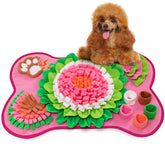 GoxRunx snuffle mat bone pink front view promotes interactive play and slow feeding