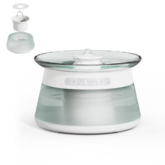 GOYJOY glass water tray highlights a hygienic cat fountain for clean drinking water