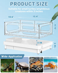 GOZILLA turtle tank kit top view showing multi-area layout for enrichment.