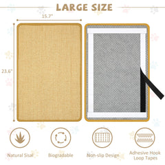 Graciadeco carpet sisal scratching mat anti-slip design for stable play