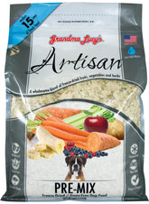 Grandma Lucy's Artisan Pre-Mix 3lb bag showing premium ingredients for balanced meals.