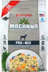 Grandma Lucy's Macanna pre-mix bag, grain-free formula for dogs.