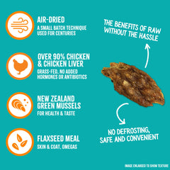 Grandma Mae's RawTernative chicken liver chunks for flavorful protein bites.