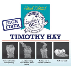Grandpa's Best Timothy Hay mini bale 10 lbs packaging varies, convenient mealtime