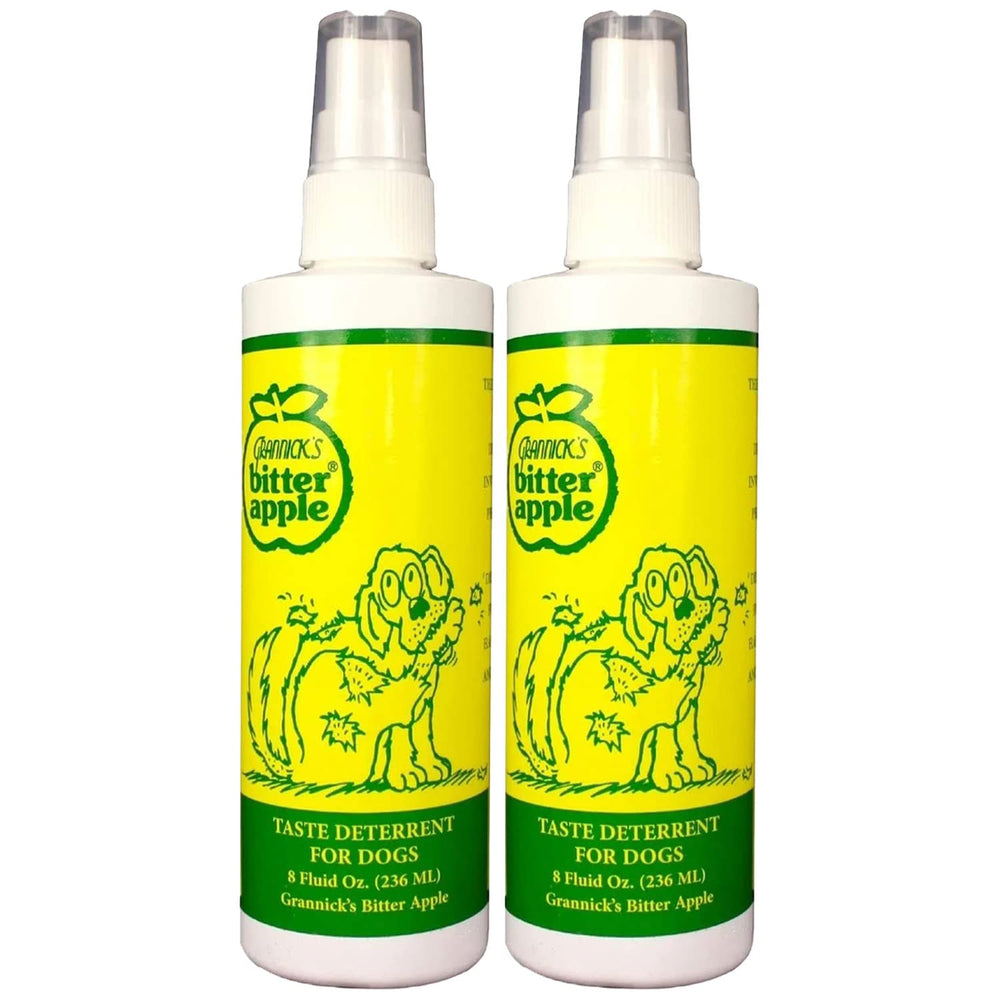 Grannick's Bitter Apple 8oz spray bottle deters chewing on furniture and fabrics