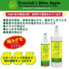 Grannick's Bitter Apple being sprayed on fur to discourage chewing