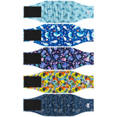 Grecle 5-pack male dog diapers with varied patterns for versatile training and comfort.