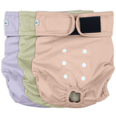 Grecle pink XL washable female dog diaper - front view, comfortable all-day wear.