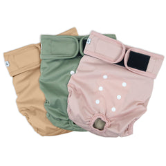 Grecle diaper with adjustable snaps for a customizable, secure fit.
