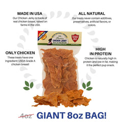 Green Butterfly Brands Chicken Jerky is USA-made with no additives.