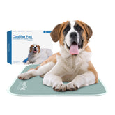 The Green Pet Shop Cool Pet Pad extralarge in sage grey offers cooling comfort after activity.