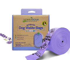 Greenbone BioBase pull-and-go poop bags roll with lavender scent, ideal for quick cleanup