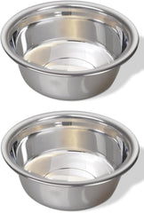 Greendale bulk stainless steel dog bowls, 6.75-cup capacity, durable daily use.