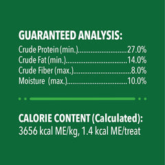Greenies 2.1 oz bags shown for convenient daily use.