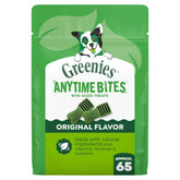 Greenies Anytime Bites original flavor bag front, ideal for training rewards.