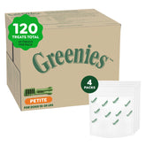 Greenies Petite Original bottle pour shows convenient daily dental care for small dogs.
