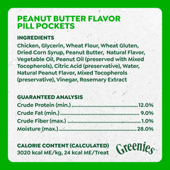 Dog enjoys Greenies Pill Pockets treat after pill.