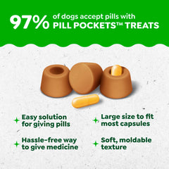 Greenies Pill Pockets large-size pocket open, ready to conceal a capsule.