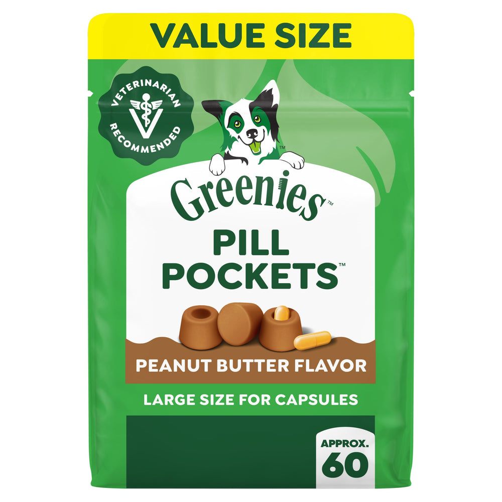 Greenies Pill Pockets large pack front view for easy medicating.