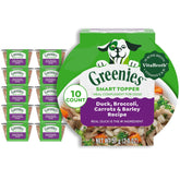 Greenies Smart Topper with duck ingredients on display boosts flavor in every dog bowl.