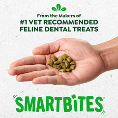 Close-up of dual-texture Greenies kitten treats: crunchy outside, soft inside