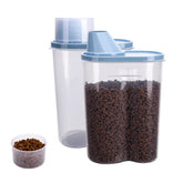 GreenJoy two-pack pet food container with measuring cup for tidy portioning.