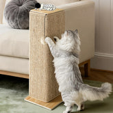 GreenPetopia wooden couch corner scratcher with sisal surface for durable scratching